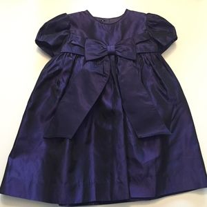 Luli & Me 18 mos. Purple heavy sateen dress w/ bow